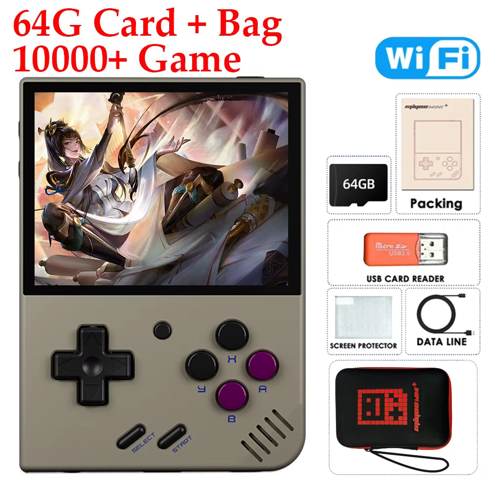 Miyoo Mini plus Classic Video Game Console V3 Retro Handheld Game Console IPS HD Screen Linux System Game Toys for Kids Adults