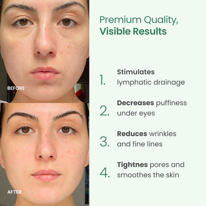 PLANTIFIQUE Jade Roller & Gua Sha Set – Real Jade Facial Tools for Skin Care Routine – Certified Face Massager for Radiant Skin