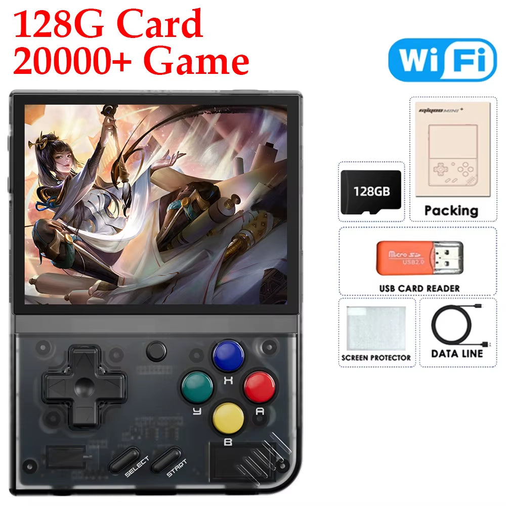 Miyoo Mini plus Classic Video Game Console V3 Retro Handheld Game Console IPS HD Screen Linux System Game Toys for Kids Adults