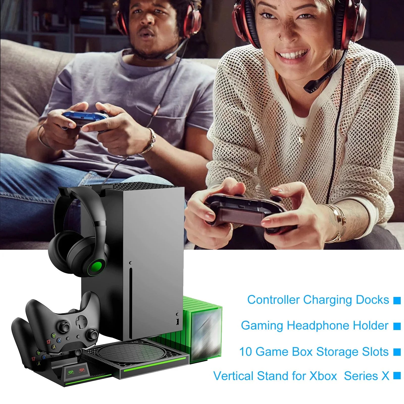 Dual Controller Charging Dock Station for Xbox Series X|S
