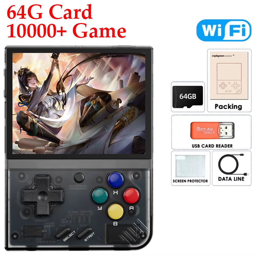 Miyoo Mini plus Classic Video Game Console V3 Retro Handheld Game Console IPS HD Screen Linux System Game Toys for Kids Adults