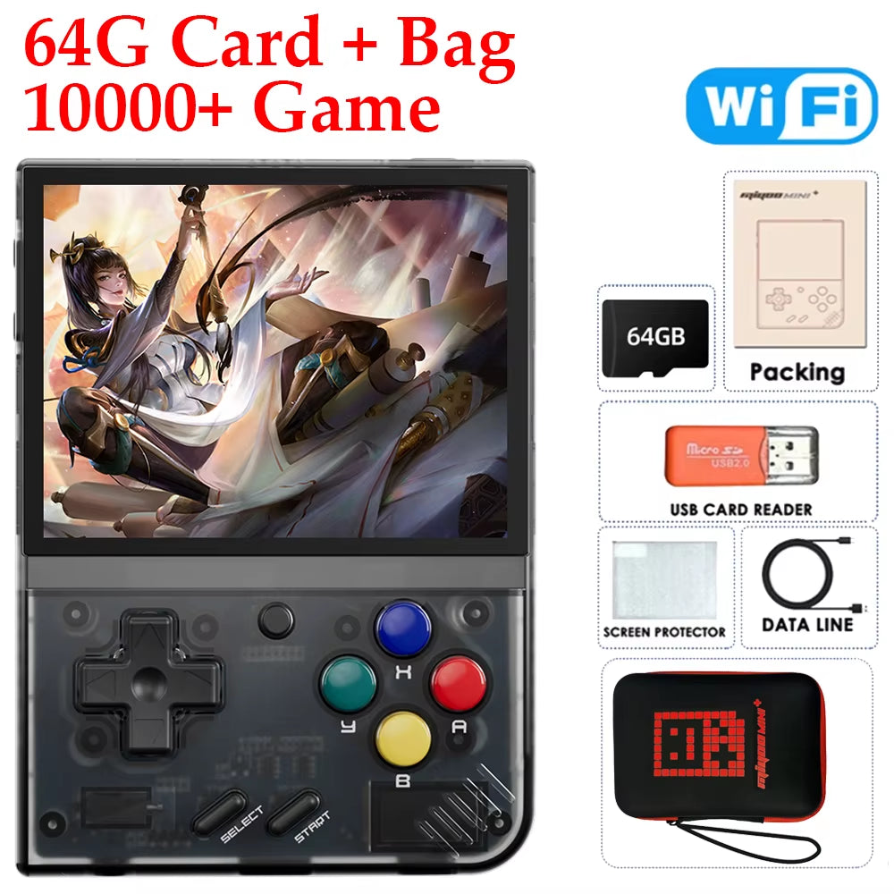 Miyoo Mini plus Classic Video Game Console V3 Retro Handheld Game Console IPS HD Screen Linux System Game Toys for Kids Adults