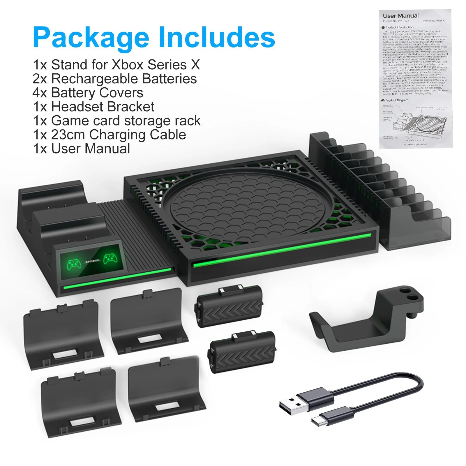 Dual Controller Charging Dock Station for Xbox Series X|S