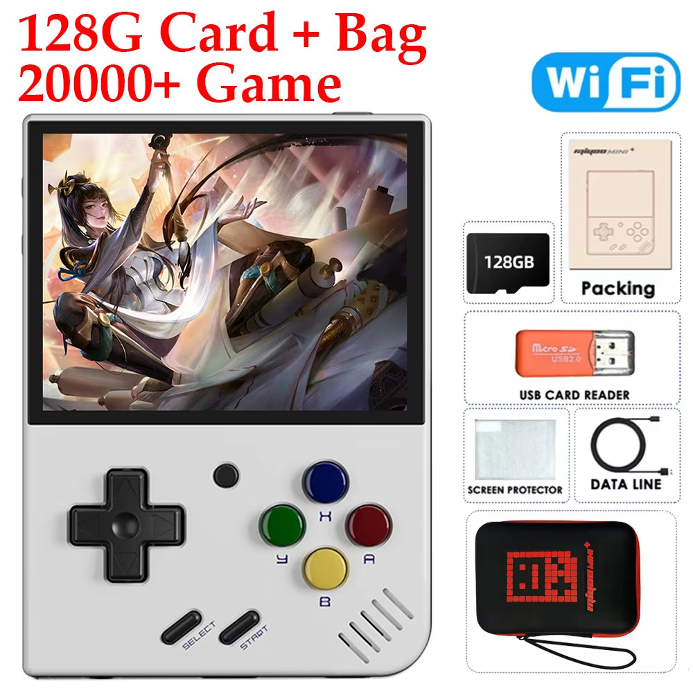 Miyoo Mini plus Classic Video Game Console V3 Retro Handheld Game Console IPS HD Screen Linux System Game Toys for Kids Adults