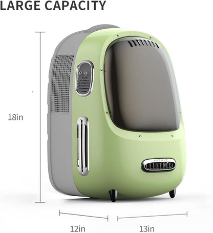 PETKIT Cat Backpack Carrier with Inbuilt Fan & Light, Airline-Approved Pet Backpack Bubble for Kitty Small Dog, Detachable Dog Backpack with Padded Strap for Travel, Hiking, Walking & Outdoor