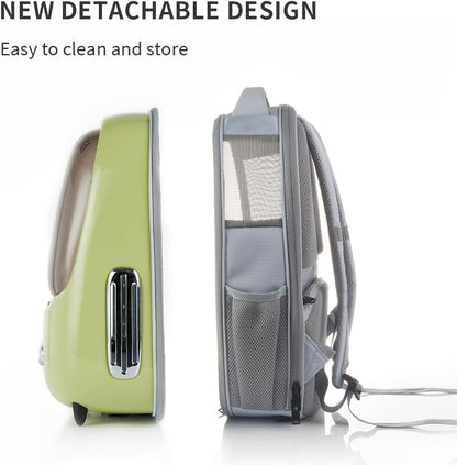 PETKIT Cat Backpack Carrier with Inbuilt Fan & Light, Airline-Approved Pet Backpack Bubble for Kitty Small Dog, Detachable Dog Backpack with Padded Strap for Travel, Hiking, Walking & Outdoor